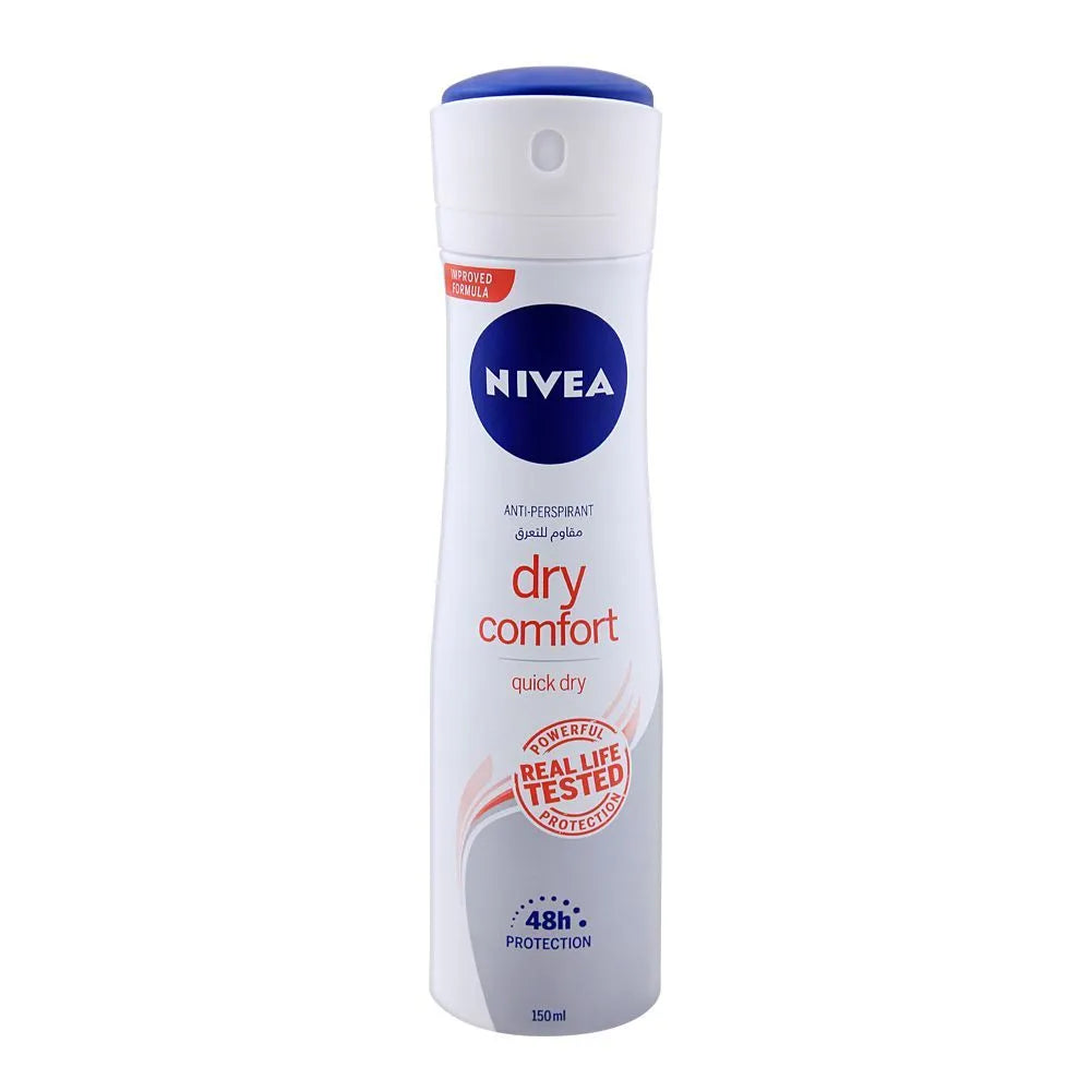 Nivea 48H Dry Comfort, Quick Dry, Deodorant Spray - 150ml - Buy Online in Pakistan at Cosmia.pk