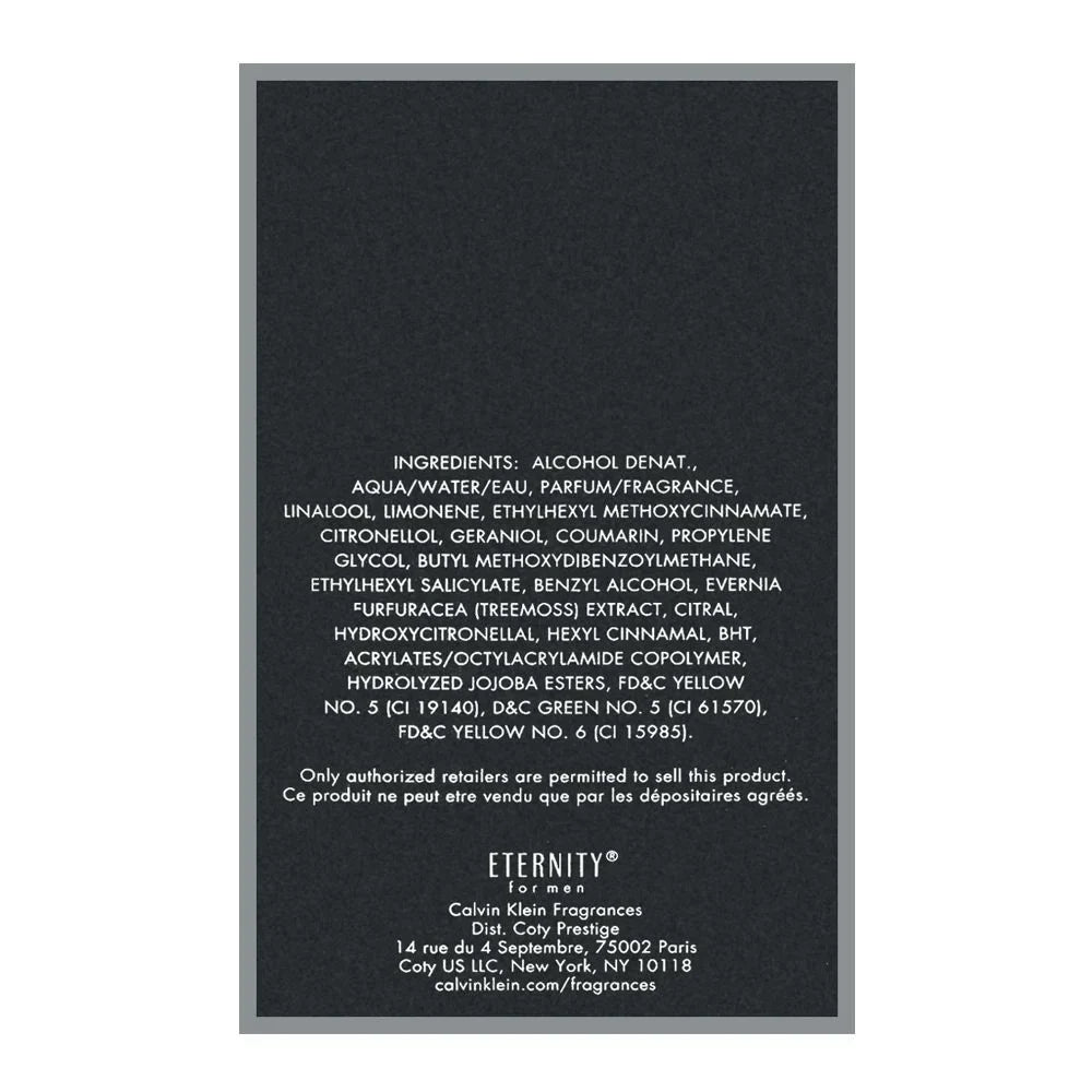 Calvin Klein Eternity For Men Eau De Toilette – 100ml - Buy Online in Pakistan at Cosmia.pk