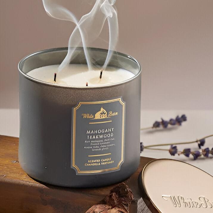 White Barn Mahogany Teakwood 3 Wick Scented Candles - Buy Online in Pakistan at Cosmia.pk