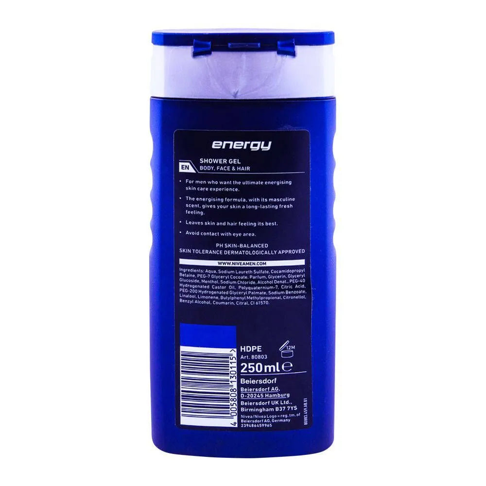 Nivea Men Energy 24H Fresh Effect Shower Gel - 250ml - Buy Online in Pakistan at Cosmia.pk