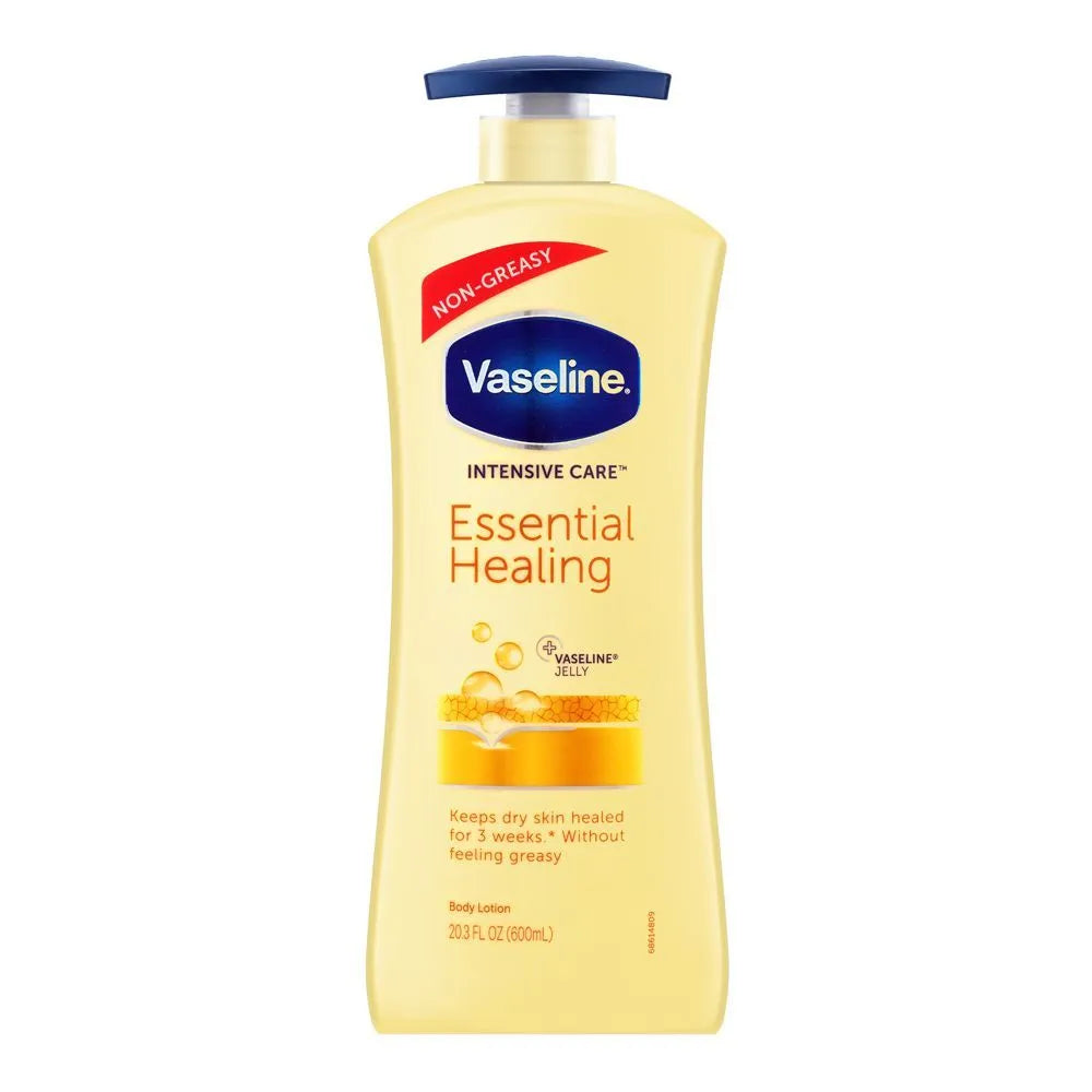 Vaseline Intensive Care Essential Healing Body Lotion, Pump - 600ml - Buy Online in Pakistan at Cosmia.pk