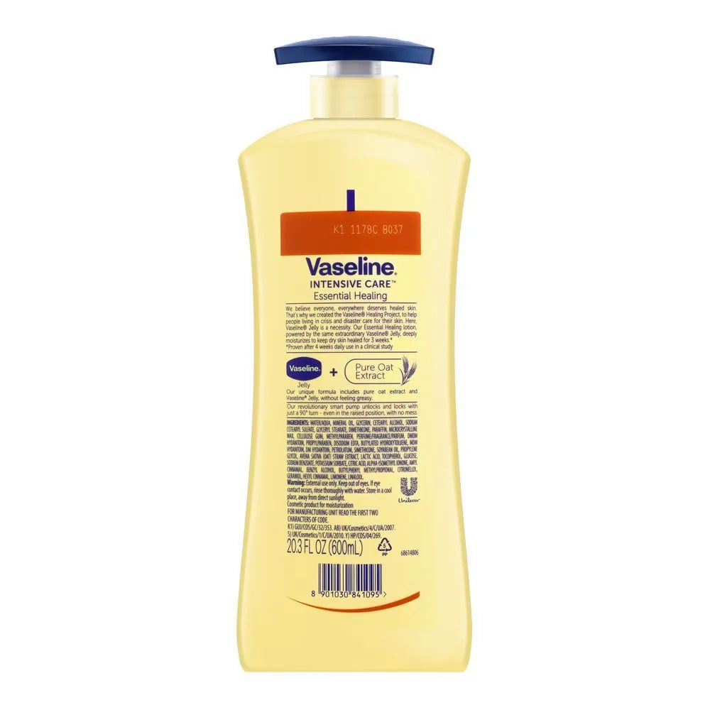 Vaseline Intensive Care Essential Healing Body Lotion, Pump - 600ml - Buy Online in Pakistan at Cosmia.pk