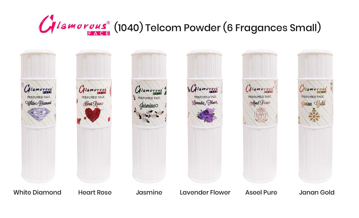 Glamorous Face Talcum Powder Small (6 Fragrances) - Buy Online in Pakistan at Cosmia.pk