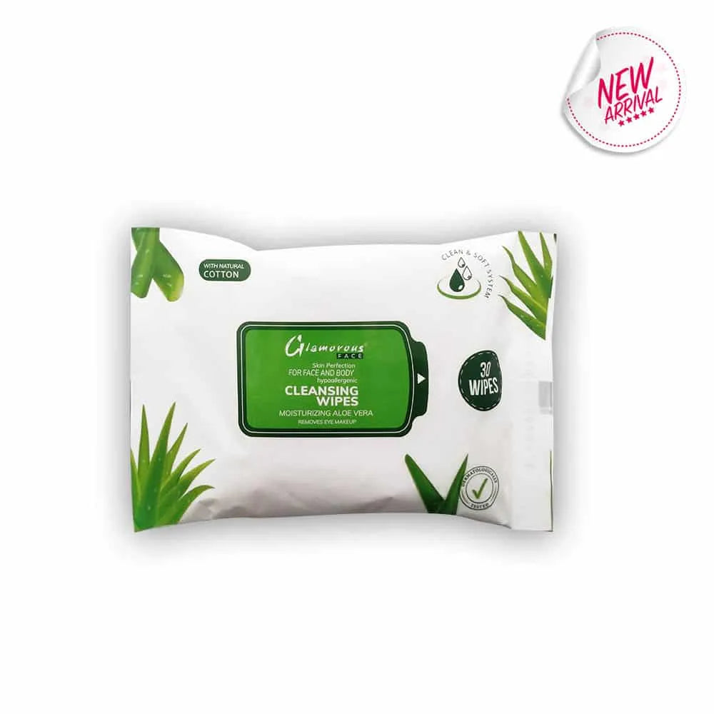 Glamorous Face Cleansing Makeup Remover Wipes 30 Pieces - Buy Online in Pakistan at Cosmia.pk