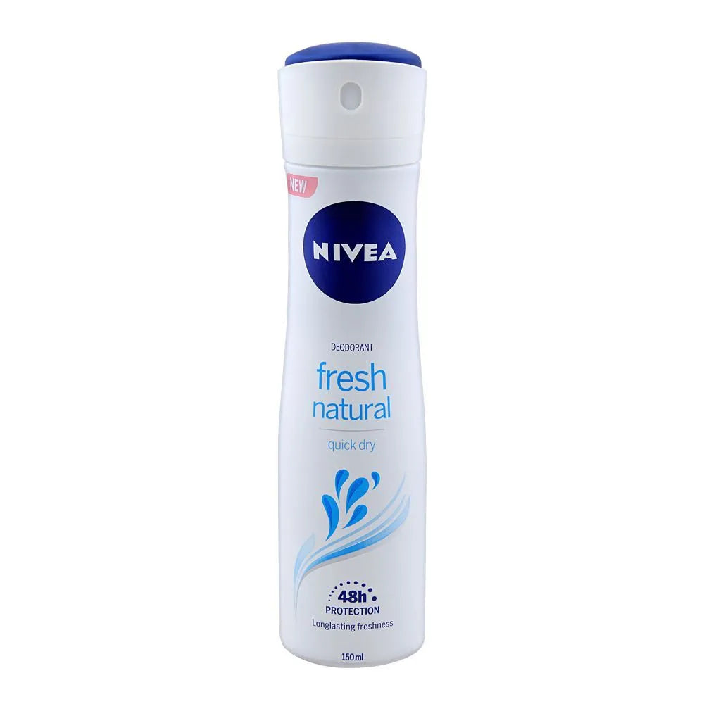 Nivea 48H Fresh Natural Quick Dry Deodorant Spray - 150ml - Buy Online in Pakistan at Cosmia.pk