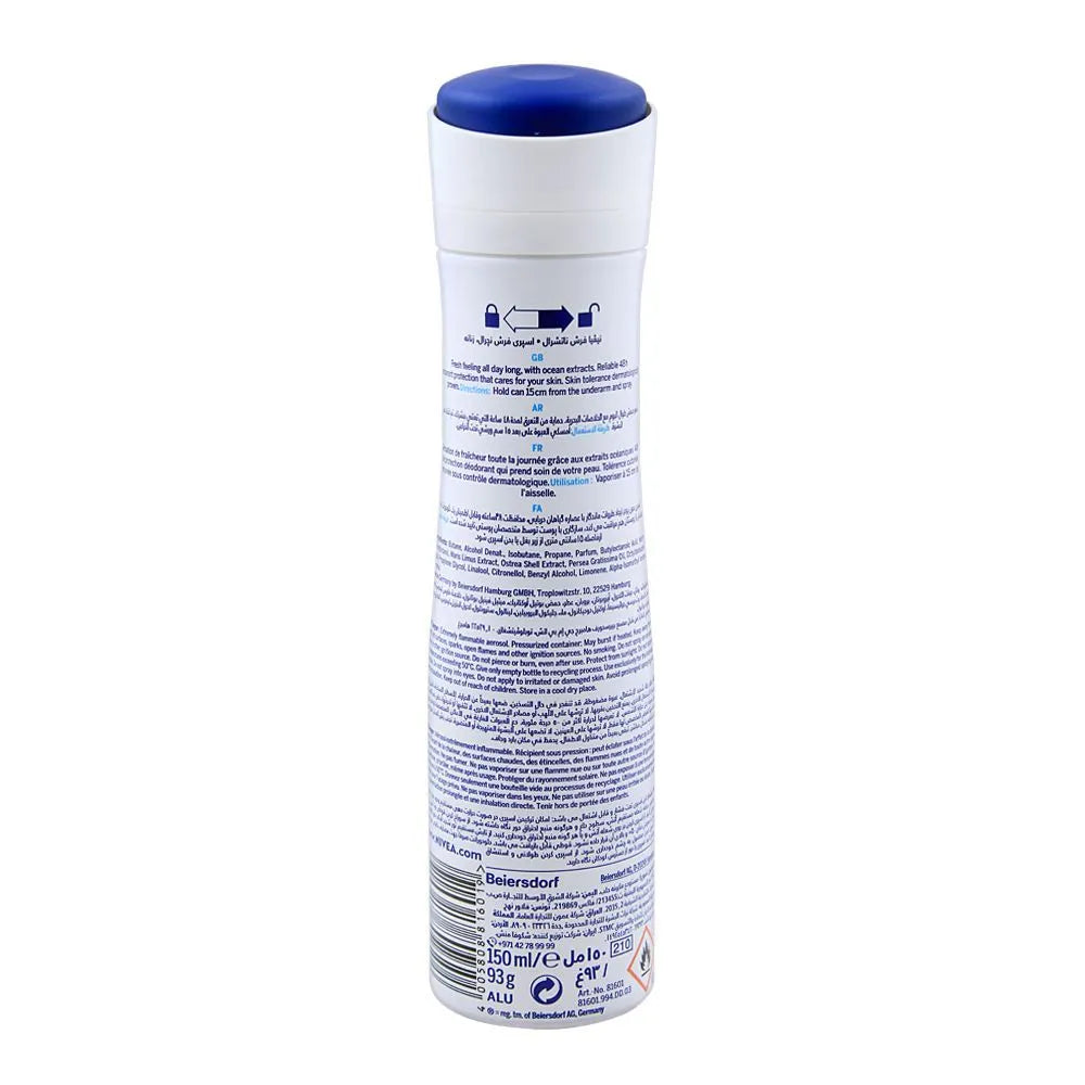 Nivea 48H Fresh Natural Quick Dry Deodorant Spray - 150ml - Buy Online in Pakistan at Cosmia.pk