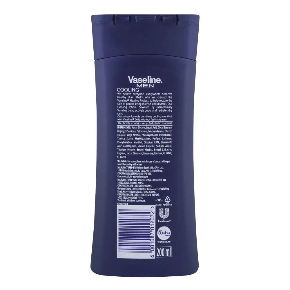 Vaseline Men Cooling 48H Body Lotion - 200ml - Buy Online in Pakistan at Cosmia.pk