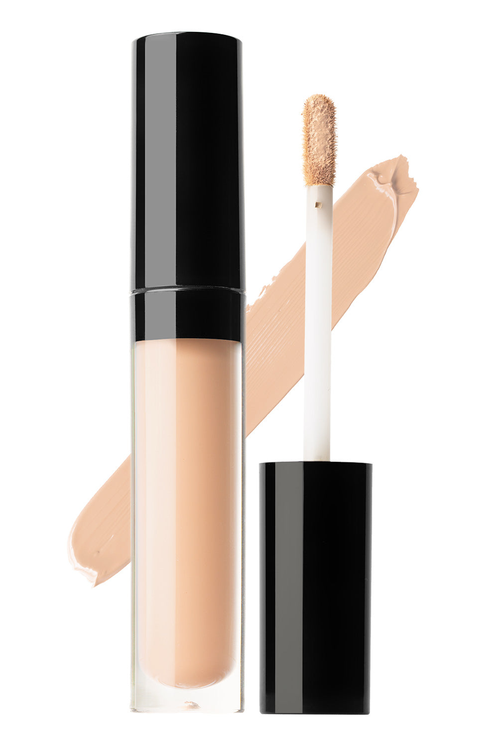 Art Skin Super Stay Concealer tube with doe-foot wand and swatch