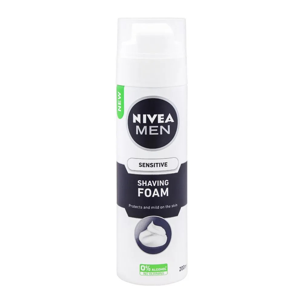 Nivea Men Sensitive Shaving Foam, Alcohol Free - 200ml - Buy Online in Pakistan at Cosmia.pk