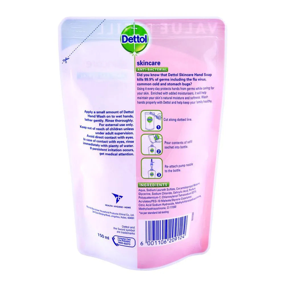 Dettol Skincare Antibacterial Hand Wash Refill – 150 ml - Buy Online in Pakistan at Cosmia.pk