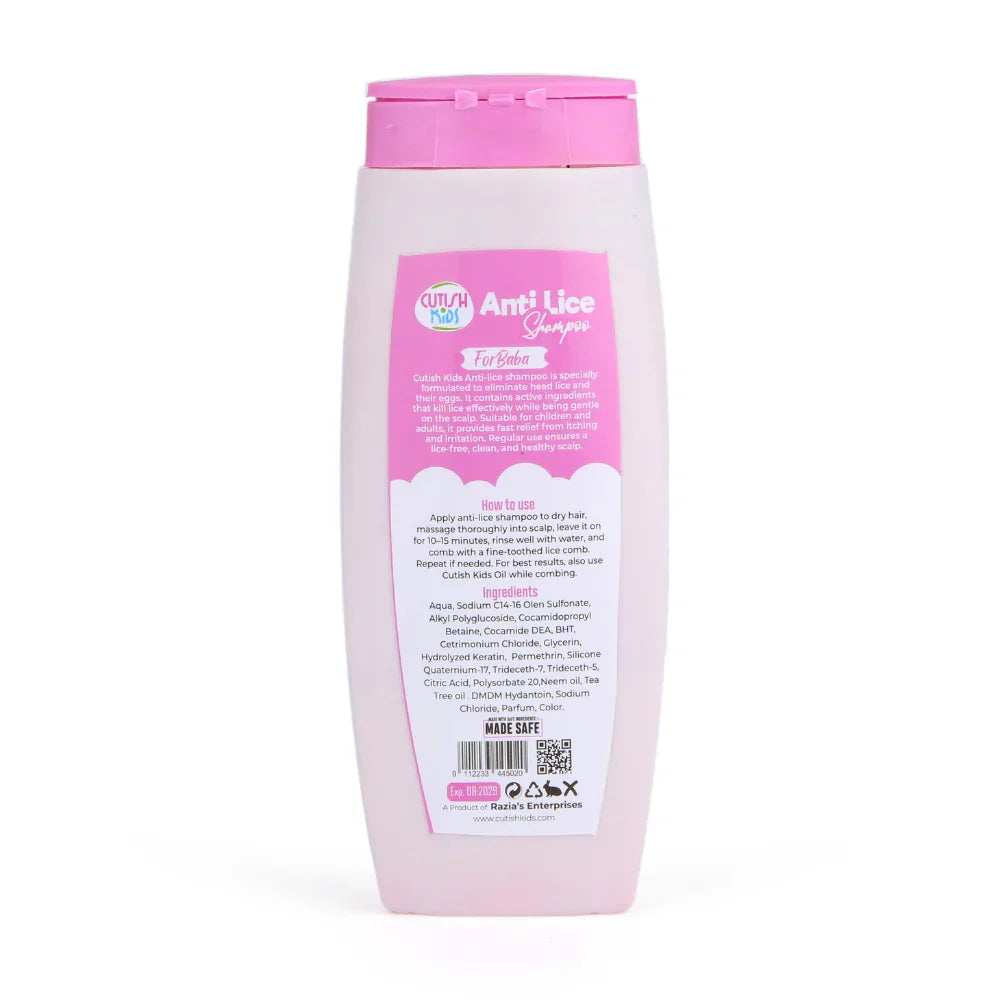 Cutish Anti Lice Shampoo For Kids - 200ml - Buy Online in Pakistan at Cosmia.pk