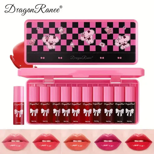 10 Pcs Dragon Kitty Liptint+ Lipgloss - Buy Online in Pakistan at Cosmia.pk