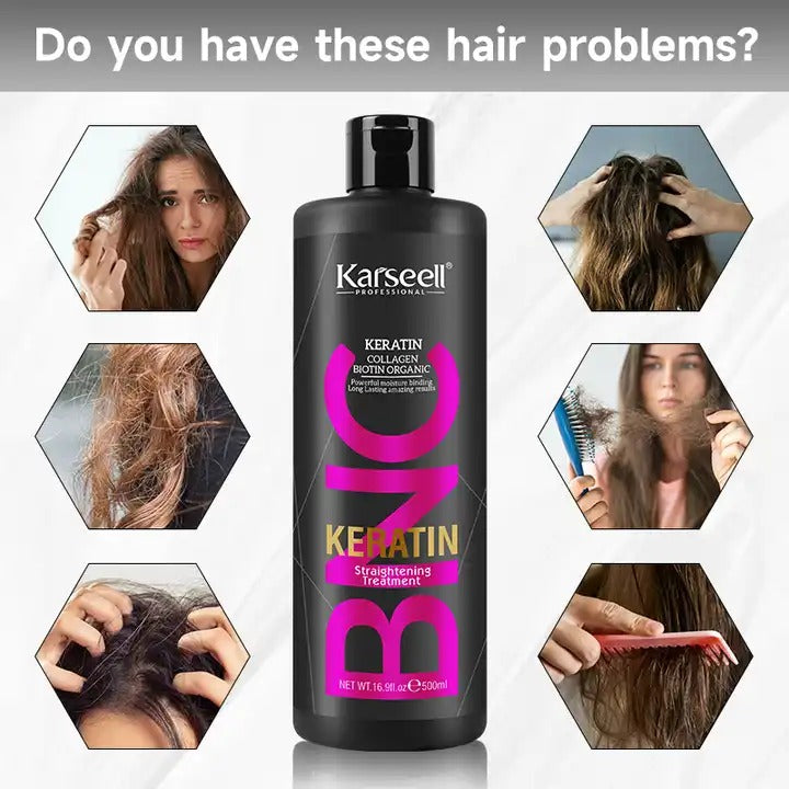 Karseell BNC Keratin Straightening Treatment smooth straight hair