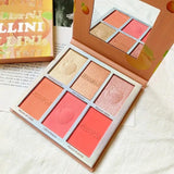 6 Color Hudamoji Bellini Blush + Highlighter Palette - Buy Online in Pakistan at Cosmia.pk