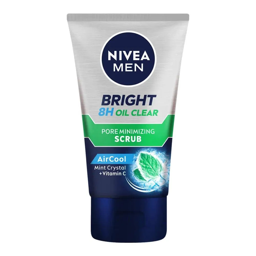 Nivea Men Bright Oil Clear Pore Minimizing Scrub, Air Cool Mint - Buy Online in Pakistan at Cosmia.pk