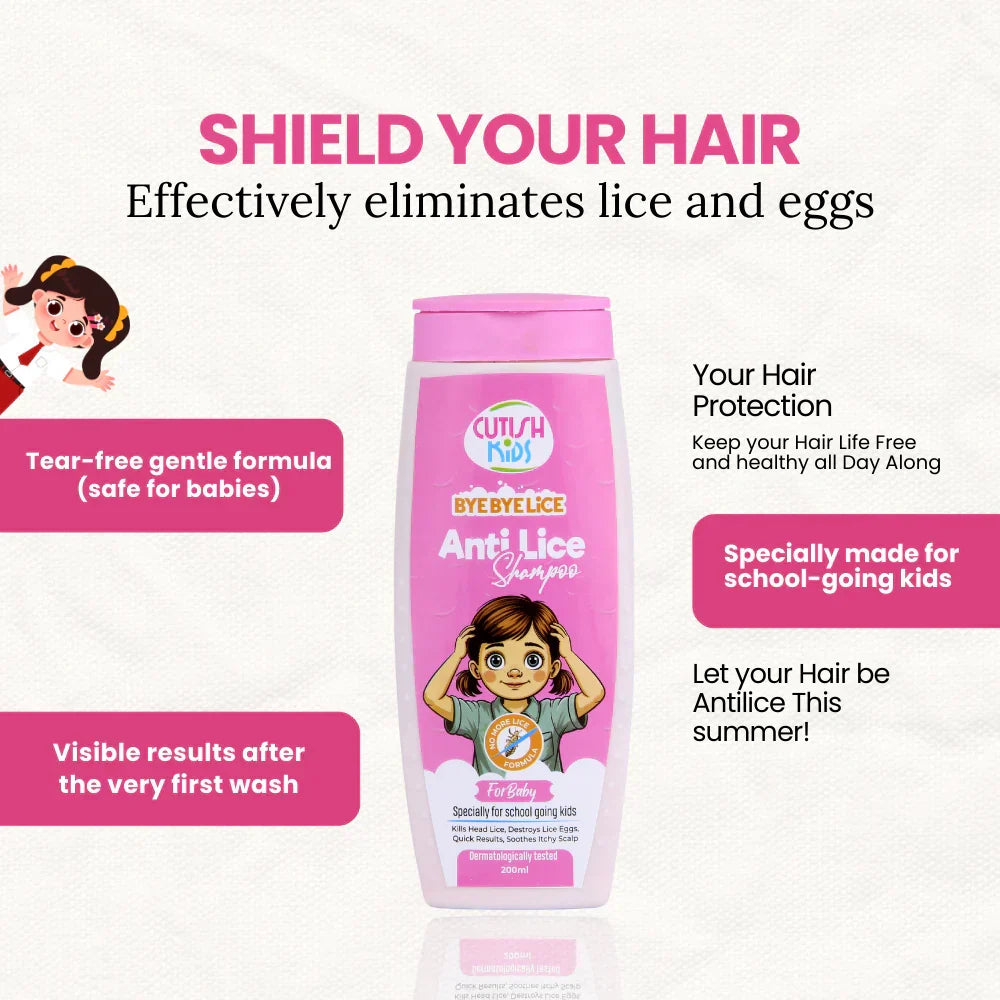 Cutish Anti Lice Shampoo For Kids - 200ml - Buy Online in Pakistan at Cosmia.pk