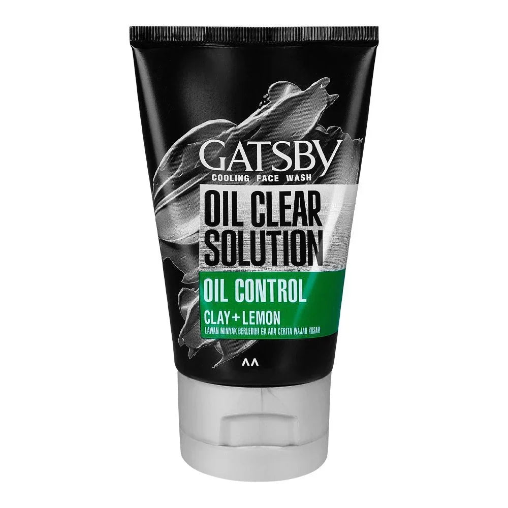 Gatsby Oil Clear Solution Oil Control Clay+Lemon Cooling Face Wash 100g - Buy Online in Pakistan at Cosmia.pk