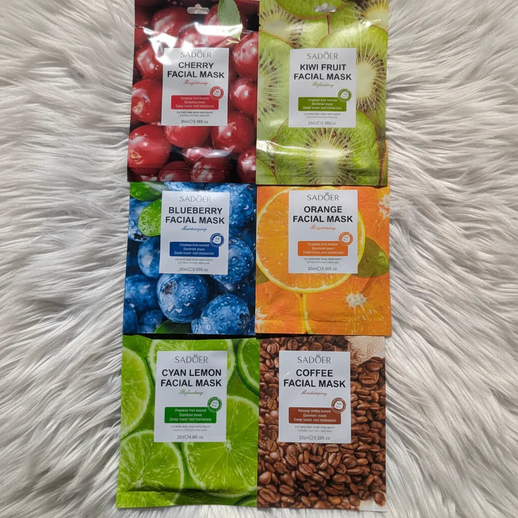 Sadoer Facial Fruit Mask Pack of 6 - Buy Online in Pakistan at Cosmia.pk