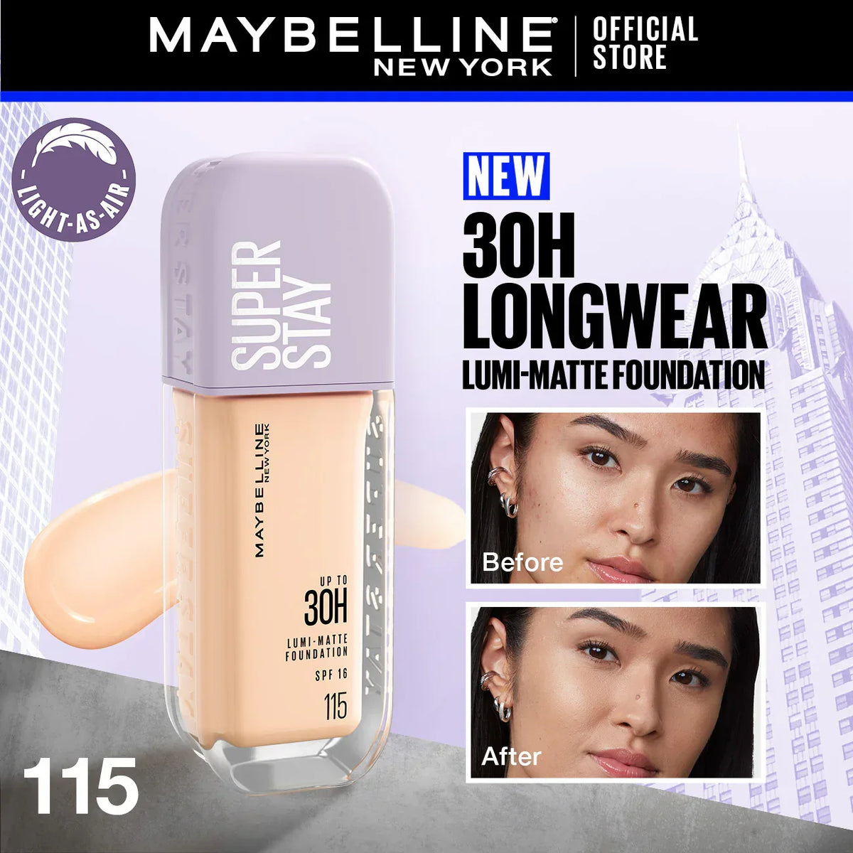 Original Maybelline - Super Stay Up to 30hr Lumi Matte Foundation - Buy Online in Pakistan at Cosmia.pk