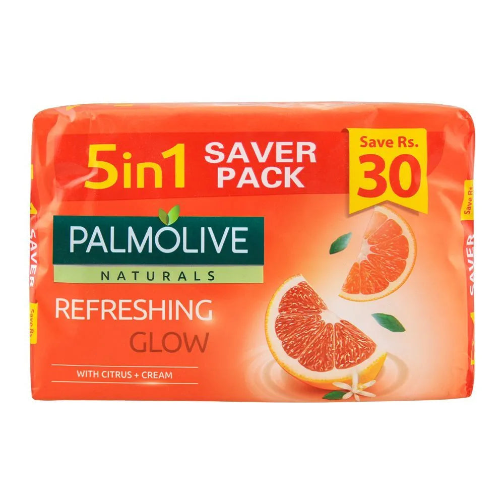 Palmolive Naturals Refreshing Glow Soap, 5-In-One Pack, 5x110g - Buy Online in Pakistan at Cosmia.pk