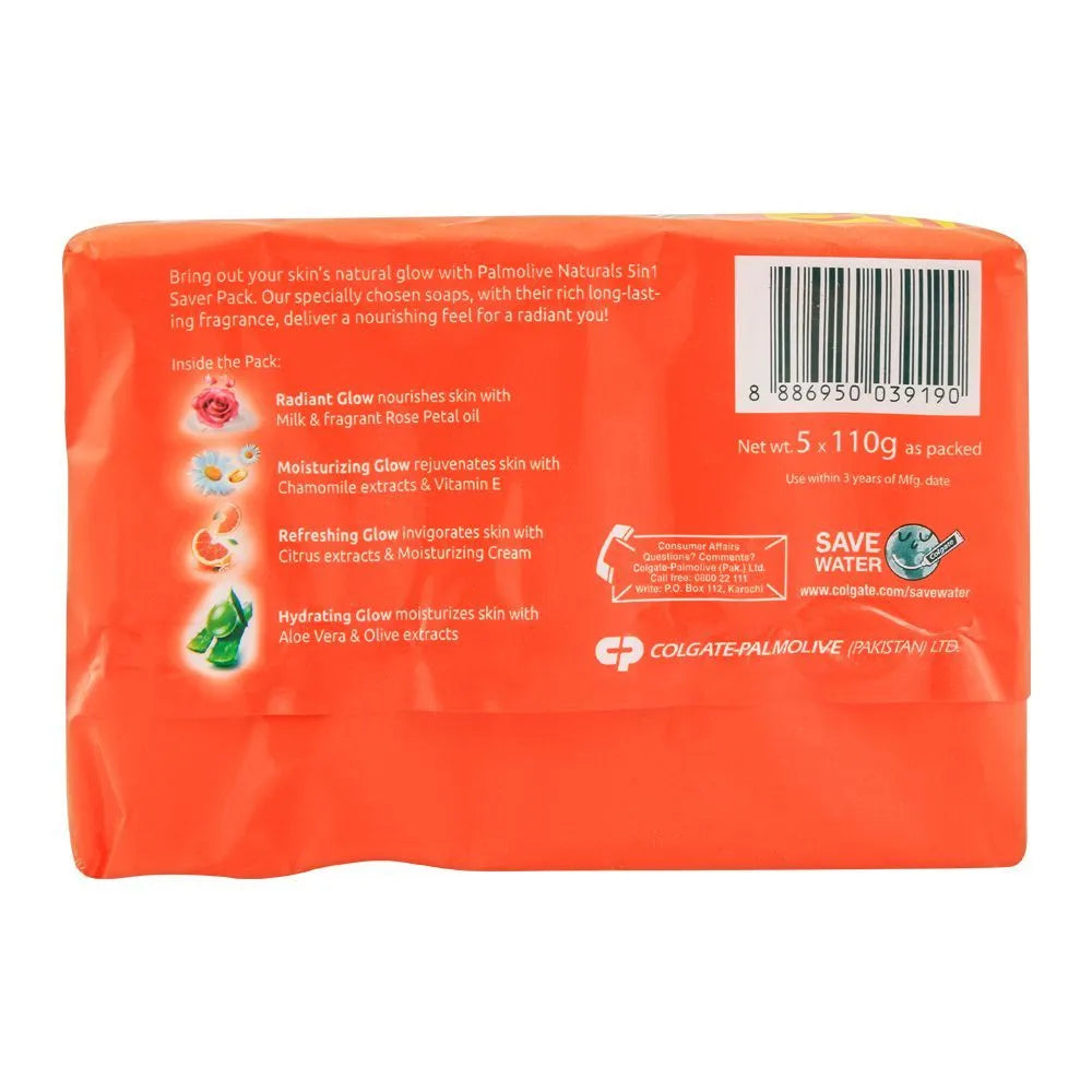 Palmolive Naturals Refreshing Glow Soap, 5-In-One Pack, 5x110g - Buy Online in Pakistan at Cosmia.pk
