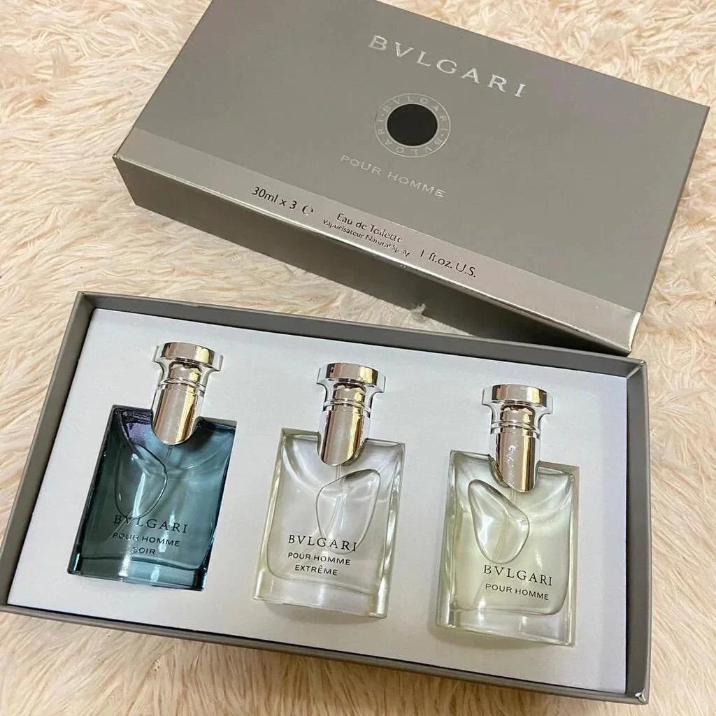 Bvlgari Pour Homme Gift Set for Him (3Pcs Set) - Dubai - 100% - Buy Online in Pakistan at Cosmia.pk