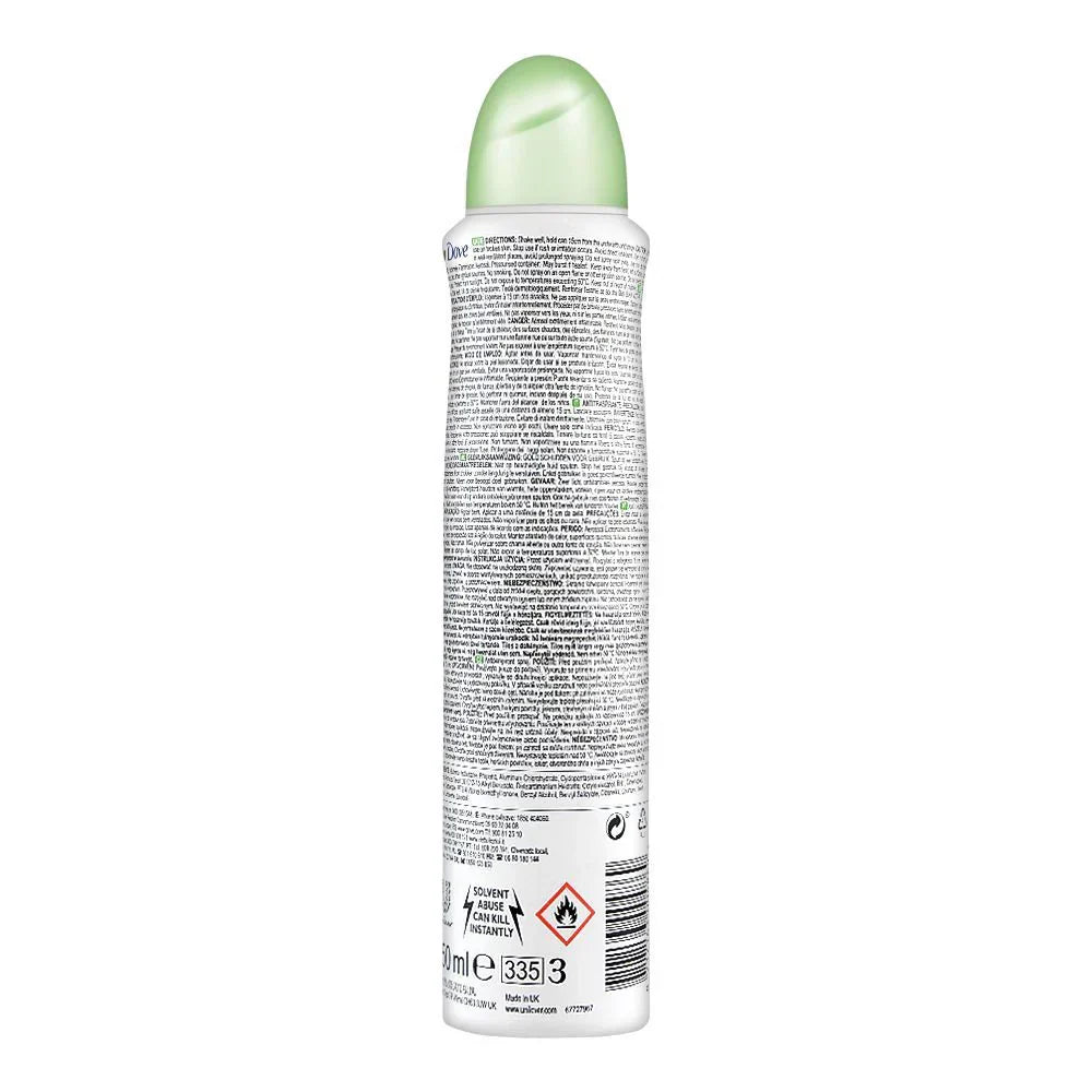 Dove Go Fresh Cucumber &amp; Green Tea Body Spray – 250ml - Buy Online in Pakistan at Cosmia.pk