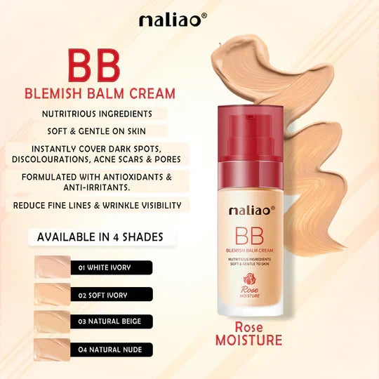 Maliao BB Blemish Balm Cream Rose Foundation Moisture - 30ml - Buy Online in Pakistan at Cosmia.pk