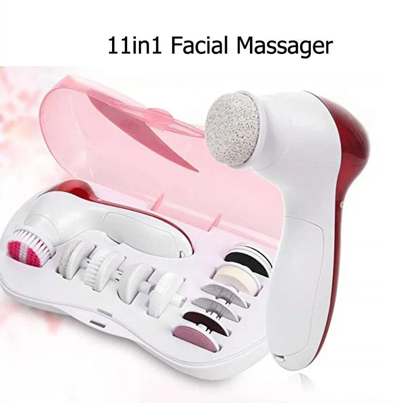 11 in 1 Face Deep Cleanser Callus Remover & Massager Set - Buy Online in Pakistan at Cosmia.pk