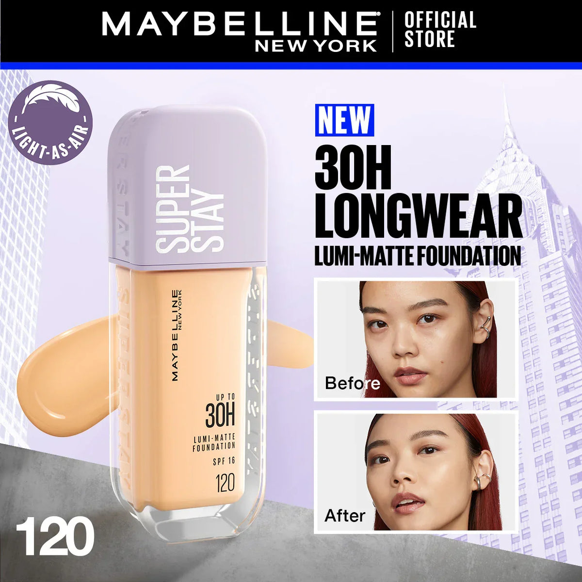 Original Maybelline - Super Stay Up to 30hr Lumi Matte Foundation - Buy Online in Pakistan at Cosmia.pk