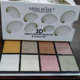 Miss Rose Highlighter 3D - 8 Colour Kit - Buy Online in Pakistan at Cosmia.pk