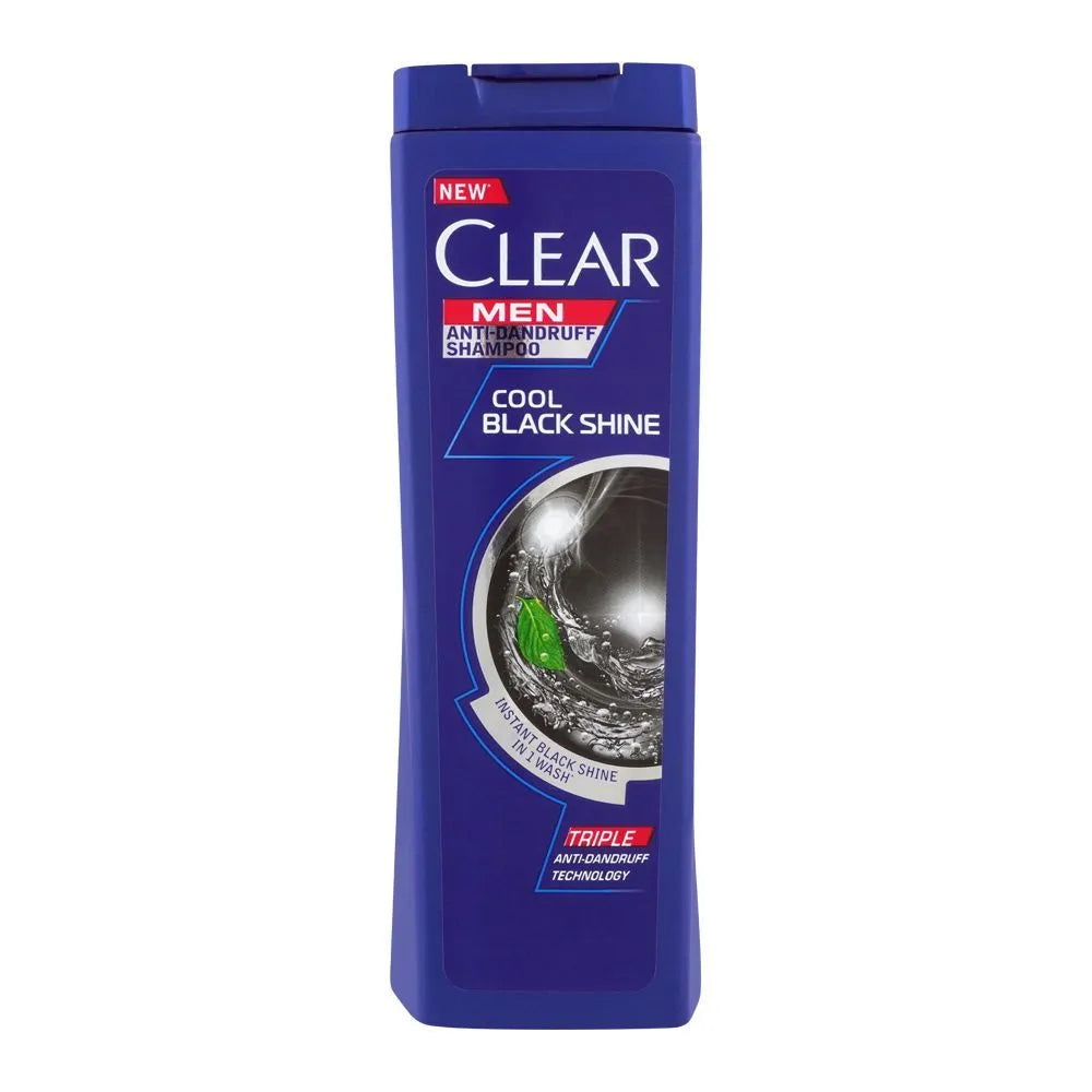 Clear Men Triple Anti-Dandruff Cool Black Shine Shampoo - 80ml - Buy Online in Pakistan at Cosmia.pk