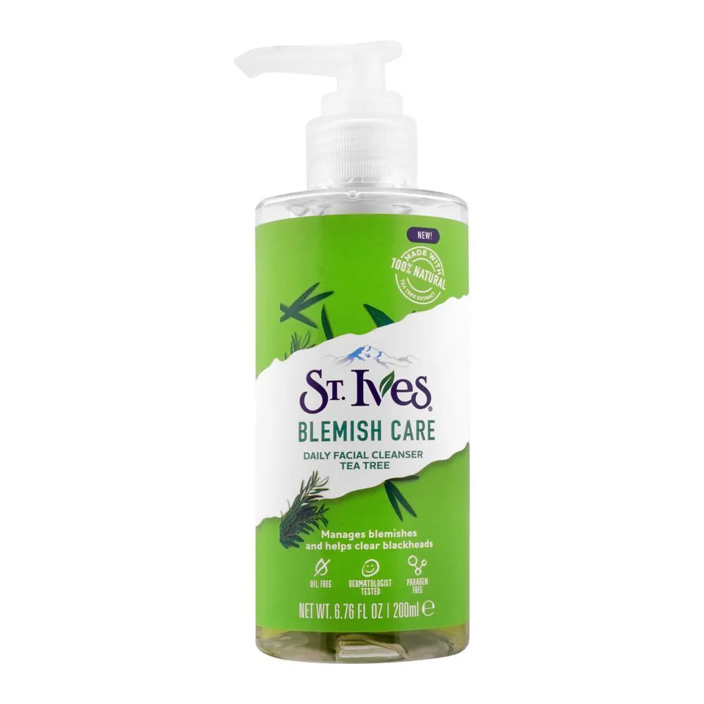 ST.ives Blemish Tea Tree Facial Cleanser Wash 200ml Original - Buy Online in Pakistan at Cosmia.pk