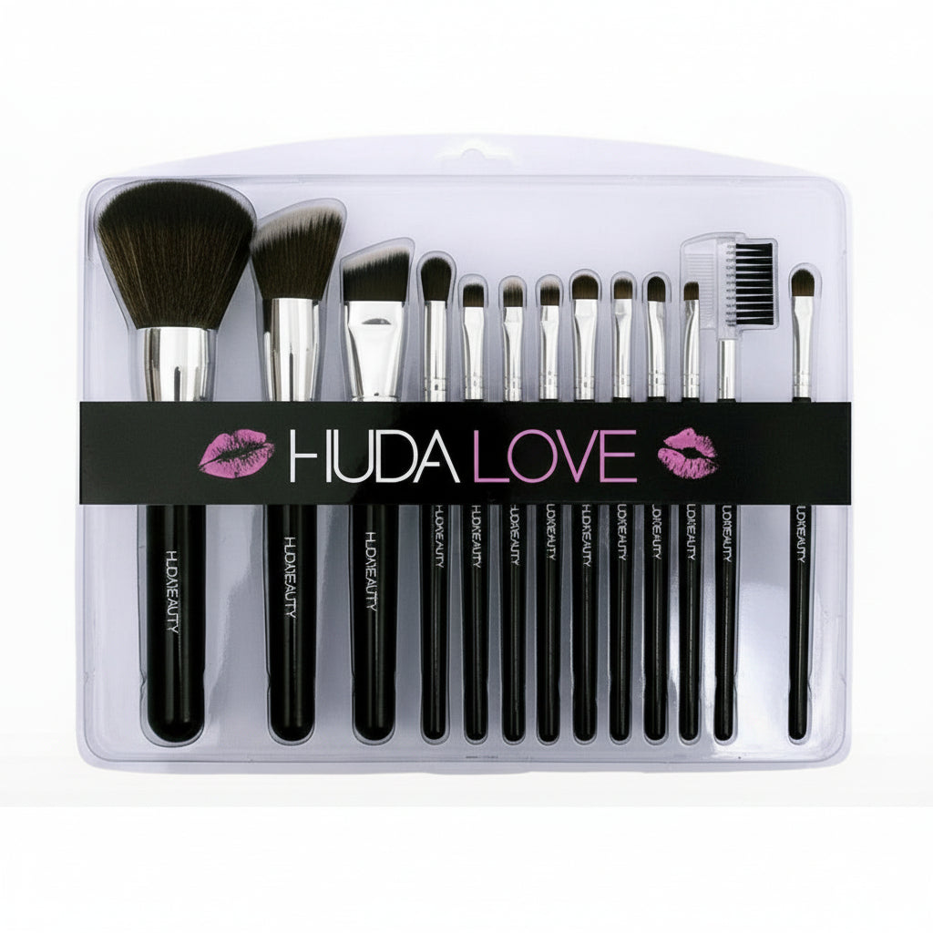 HudaLove 12‑Piece Cosmetic Brush Set – Premium Makeup Tools - Buy Online in Pakistan at Cosmia.pk
