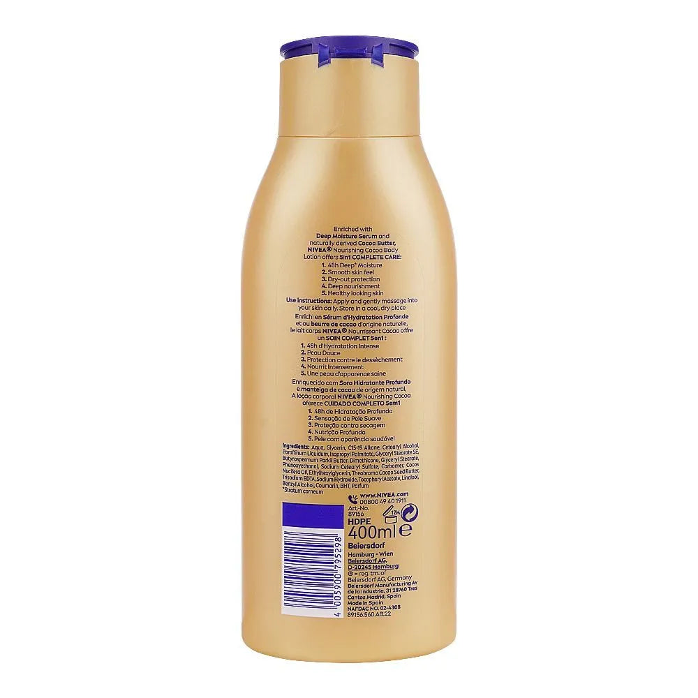 Nivea Nourishing Cocoa 48H Deep Moisture Serum Dry Skin Body Lotion - Buy Online in Pakistan at Cosmia.pk