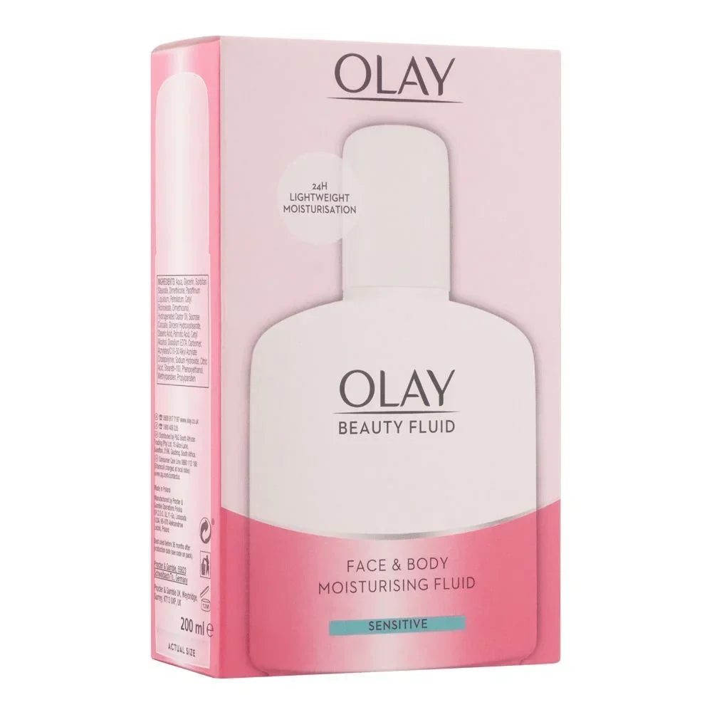 Olay Beauty Fluid Moisturiser | Face & Body Hydrating - Buy Online in Pakistan at Cosmia.pk