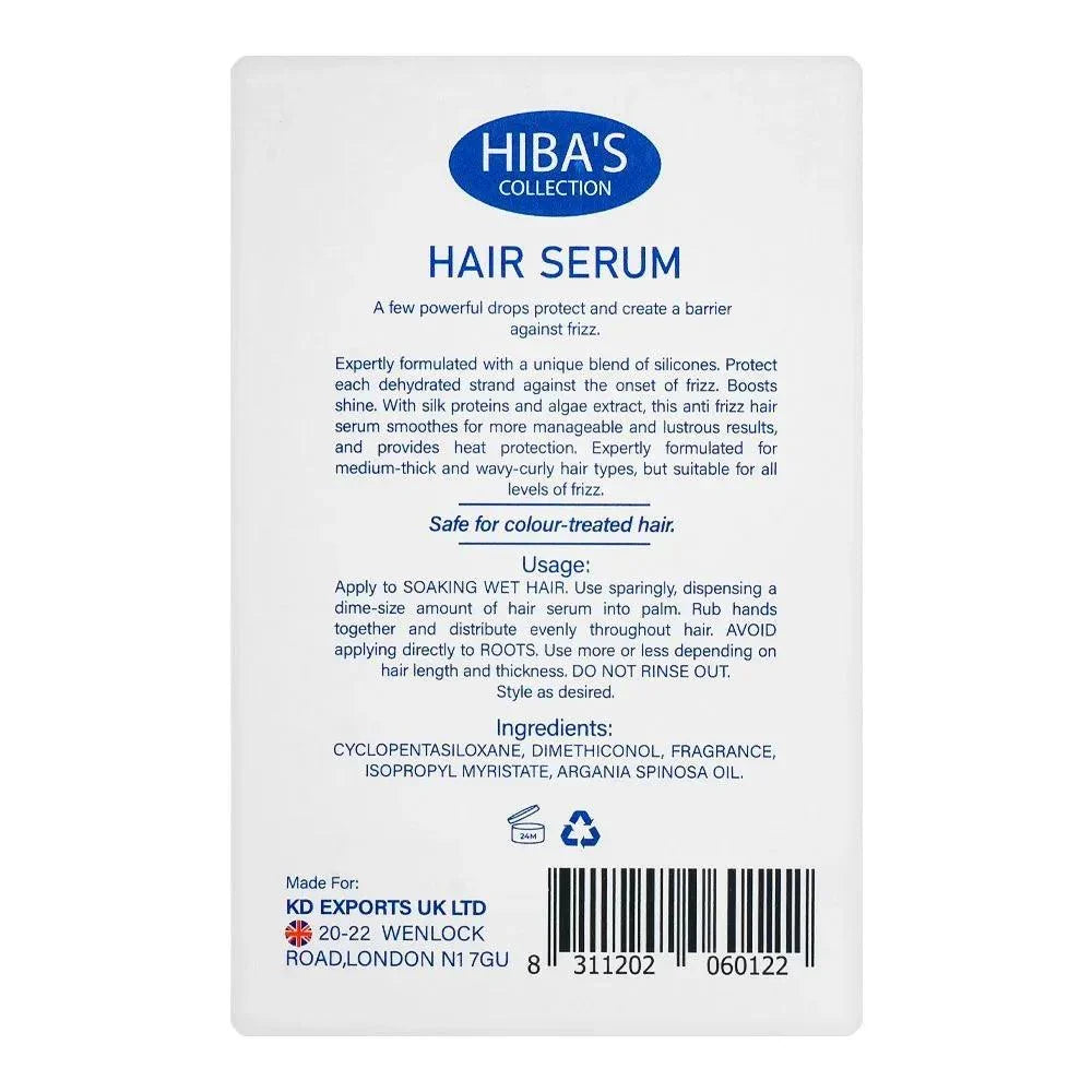 Hiba's Collection Frizz Ease Normal To Dry Hair Serum - 50ml - Buy Online in Pakistan at Cosmia.pk