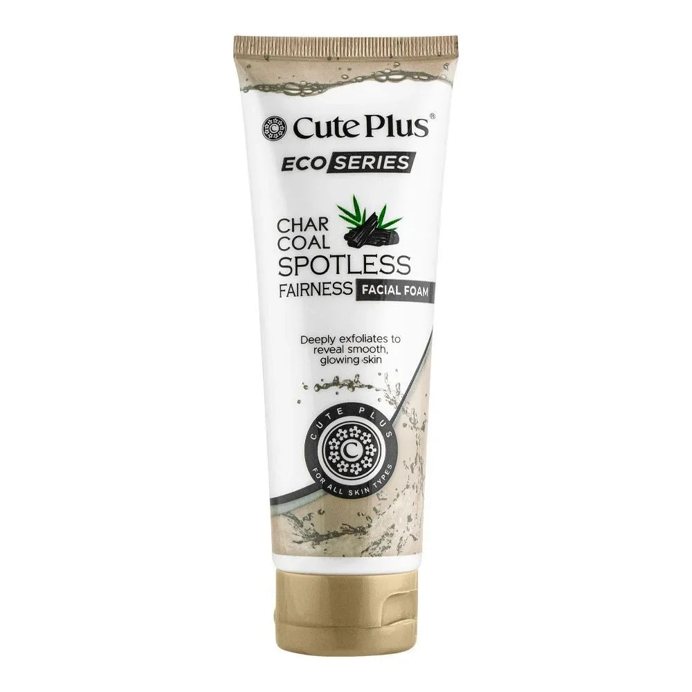 Cute Plus Eco Series Charcoal Spotless Fairness Facial Foam - 100ml - Buy Online in Pakistan at Cosmia.pk