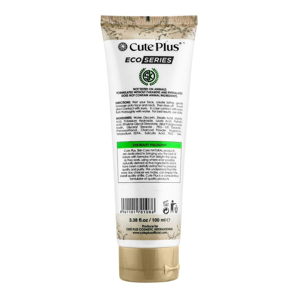 Cute Plus Eco Series Charcoal Spotless Fairness Facial Foam - 100ml - Buy Online in Pakistan at Cosmia.pk