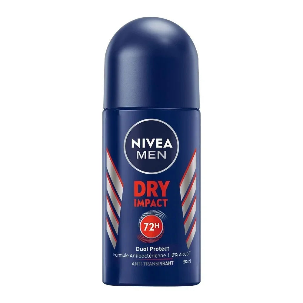 Nivea Men 72 Hours Dry Impact Dual Protect Roll On, For Women - 50ml - Buy Online in Pakistan at Cosmia.pk