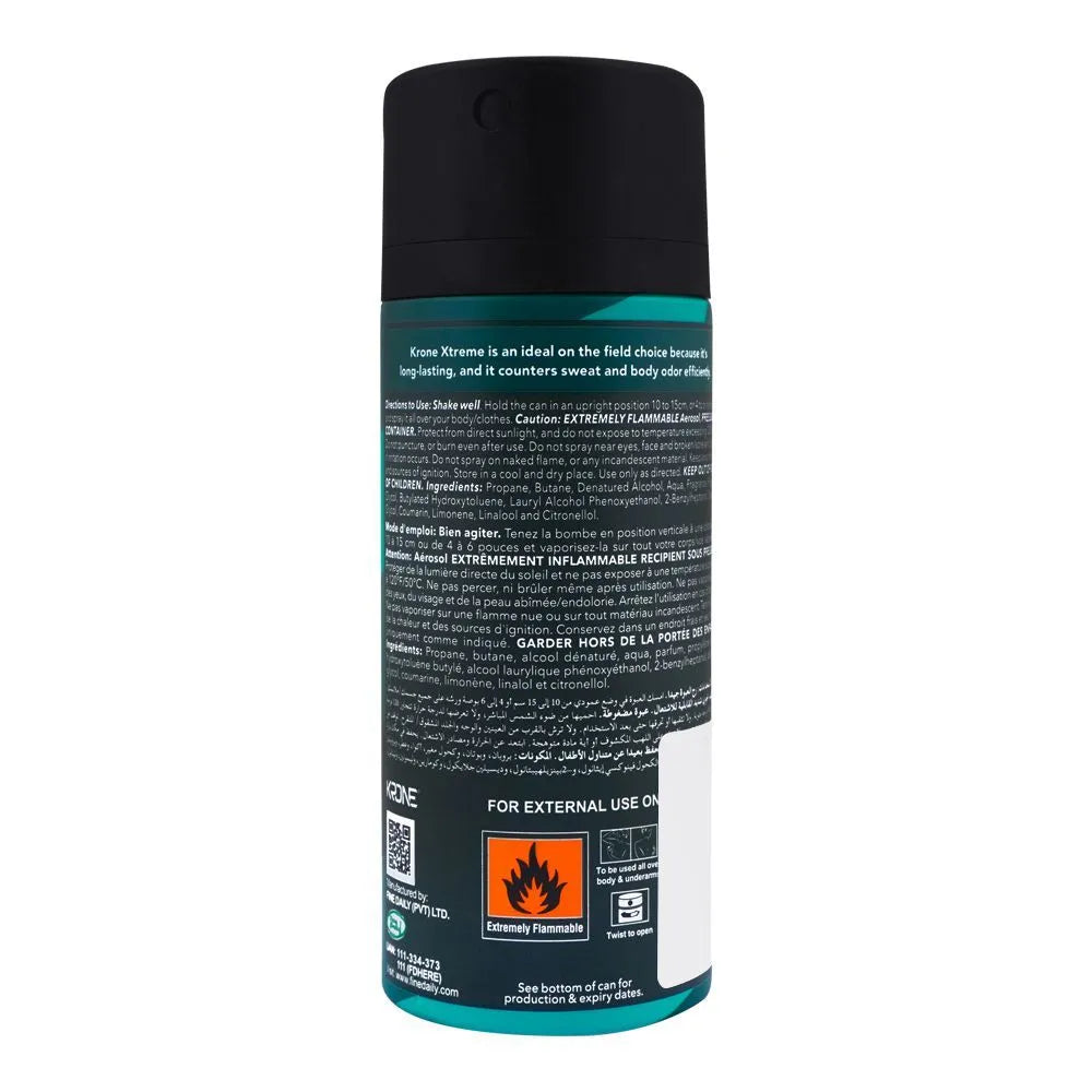 Krone Xtreme Play Body Spray, For Men - 150ml - Buy Online in Pakistan at Cosmia.pk