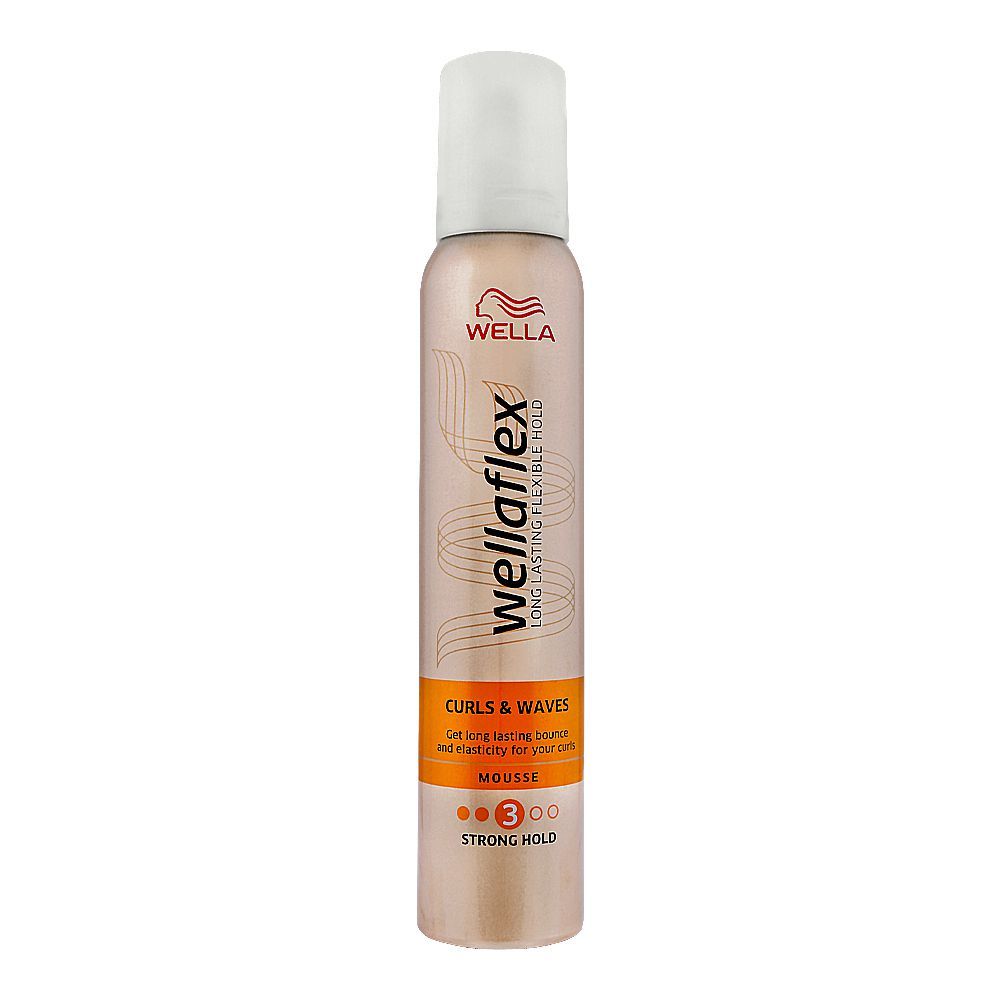 Wella Wellaflex Curls & Waves Strong Hold Volume 3 Hair Mousse 200ml - Buy Online in Pakistan at Cosmia.pk