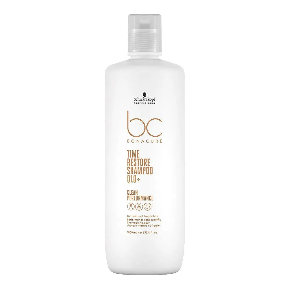 Schwarzkopf BC Bonacure Time Restore Q10+ Shampoo – For Mature & Fragile Hair – 1000ml - Buy Online in Pakistan at Cosmia.pk