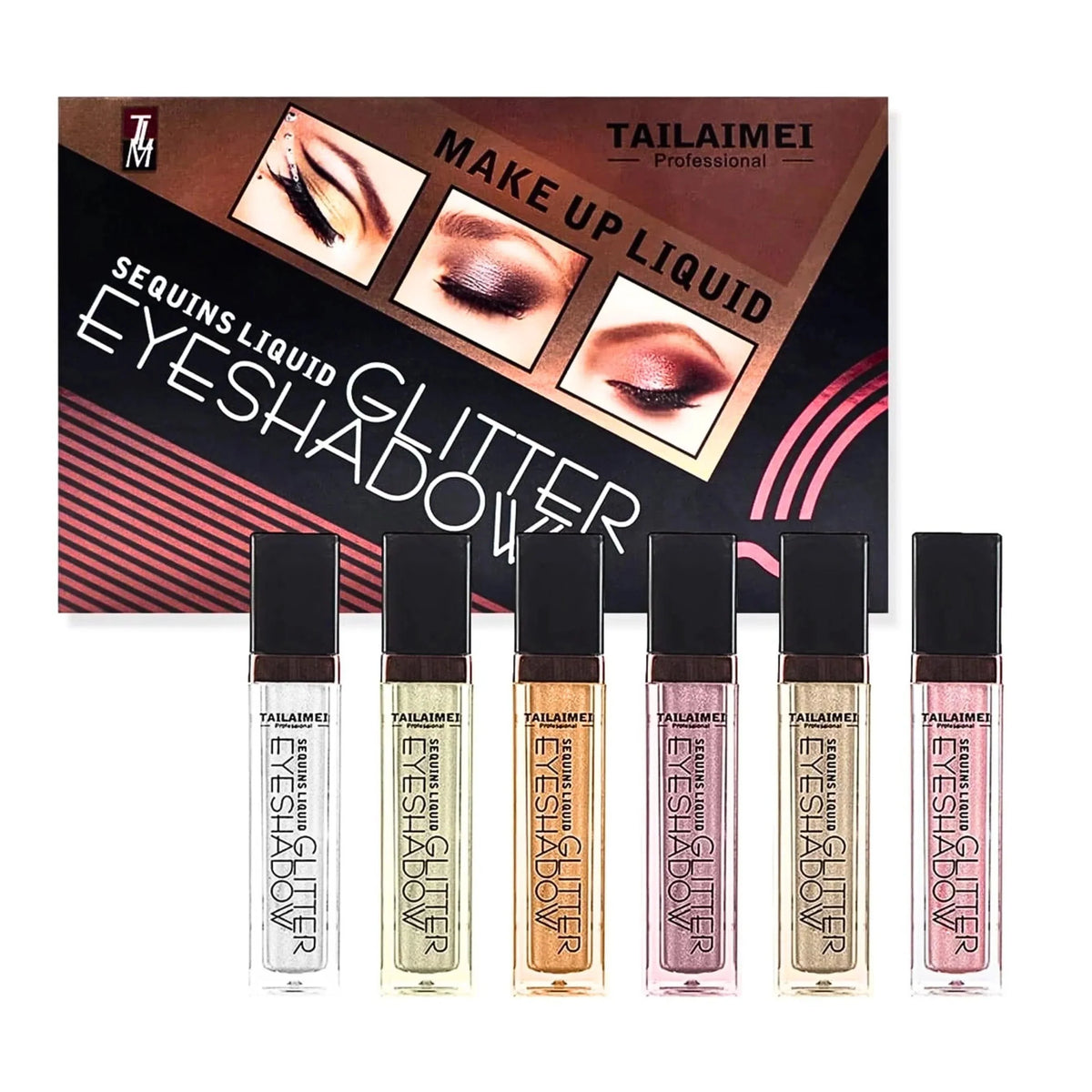 6 Pcs Glitter Liquid Eyeshadow - Buy Online in Pakistan at Cosmia.pk