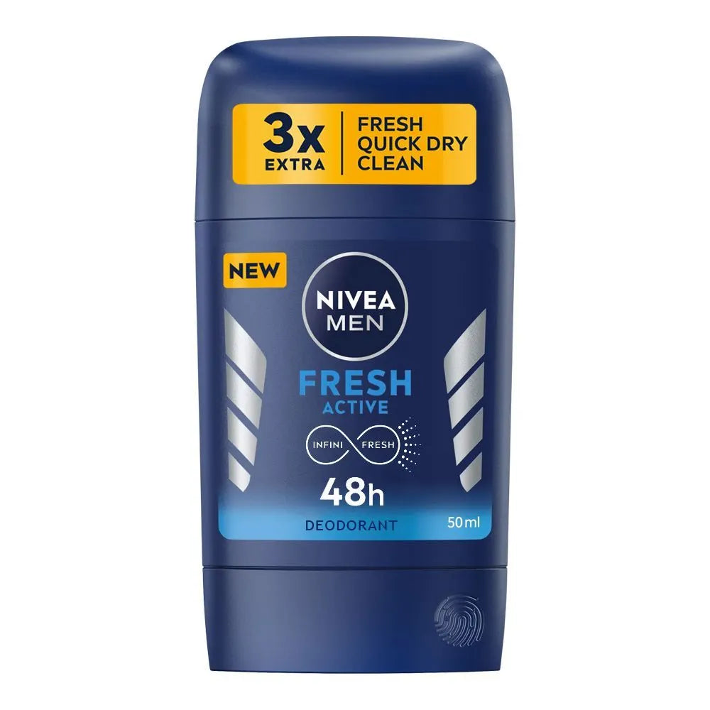 Nivea Men, 48H Fresh Active Infini Fresh Deodorant Stick - 50ml - Buy Online in Pakistan at Cosmia.pk