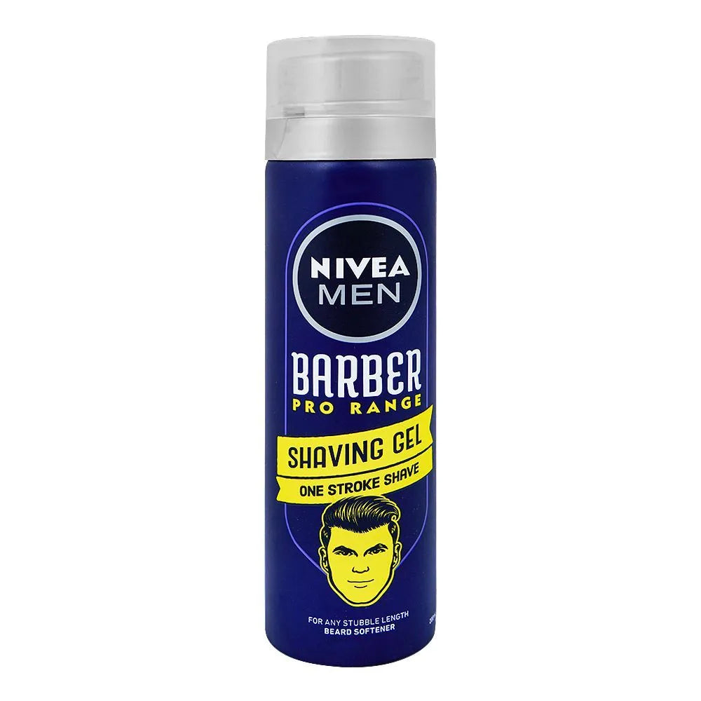 Nivea Men Barber Pro Range Shaving Gel, One Stroke Shave - 200ml - Buy Online in Pakistan at Cosmia.pk