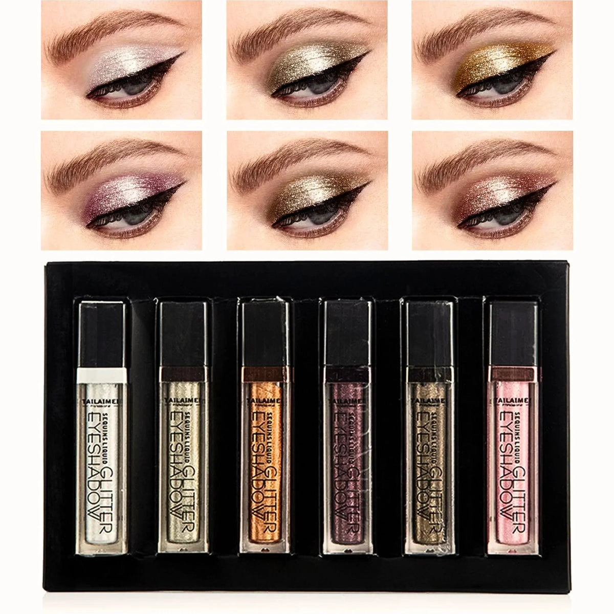6 Pcs Glitter Liquid Eyeshadow - Buy Online in Pakistan at Cosmia.pk
