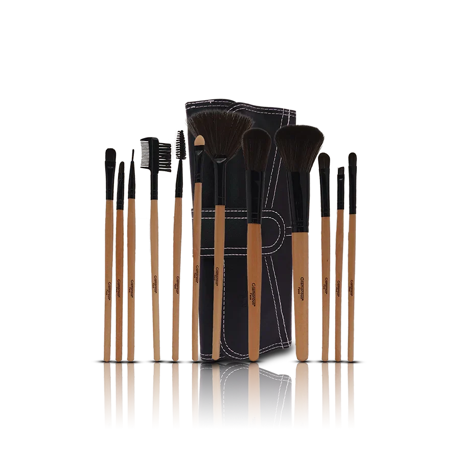 Glamorous Face 12 Piece Leather Brushset - Buy Online in Pakistan at Cosmia.pk