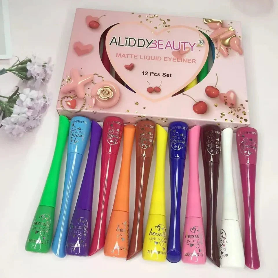 12 Pcs Aliddy Beauty Matte Liquid Color Liner - Buy Online in Pakistan at Cosmia.pk