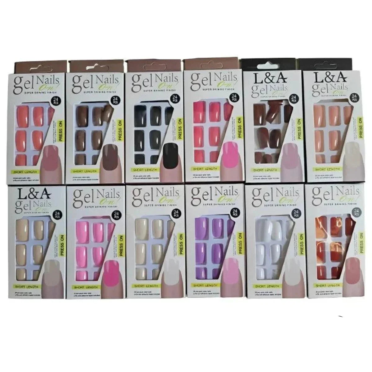 Gel Nails Stickon Pack of 12 - Buy Online in Pakistan at Cosmia.pk